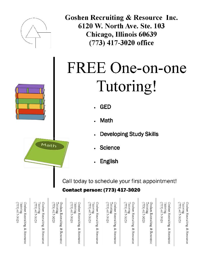Free One on One Tutoring